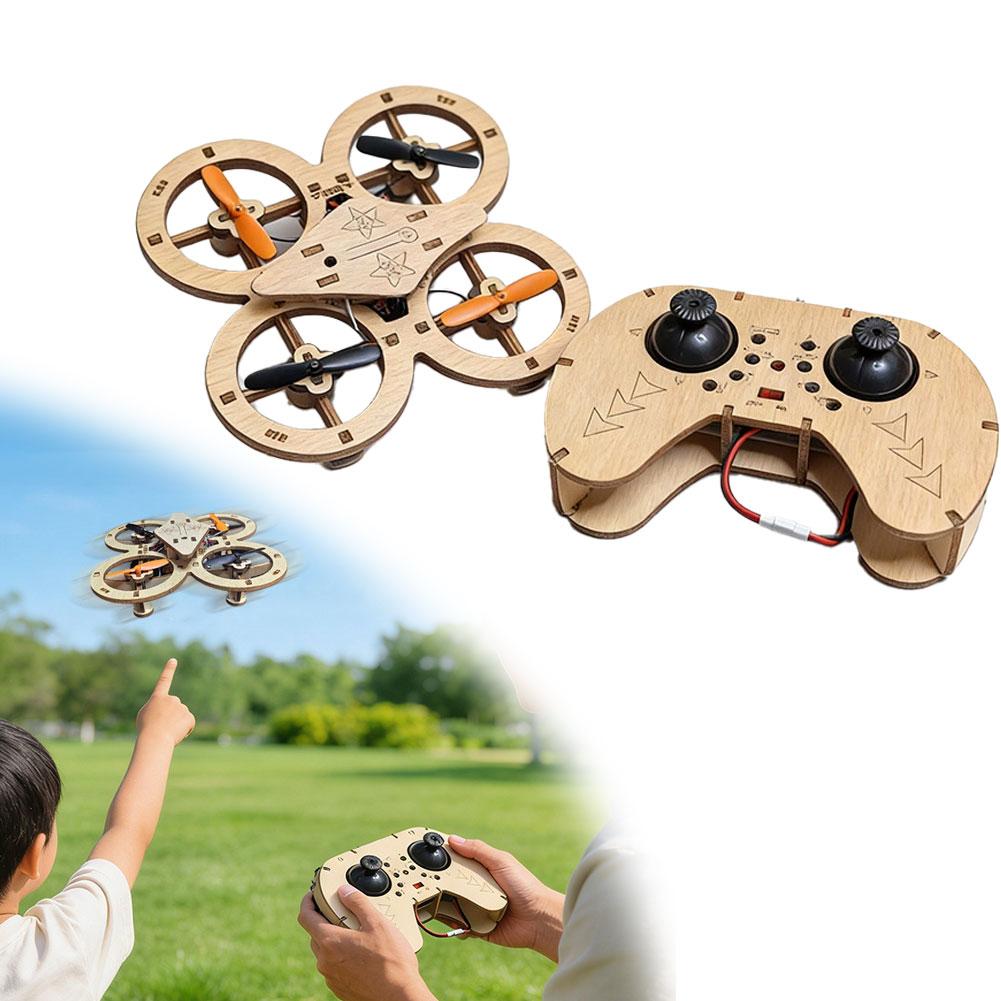 Science Diy Model - DIY Holz-RC-Drohnen-Bausatz - MINT-Lernspielzeug Wissenschaftsexperiment Flugzeugmodell