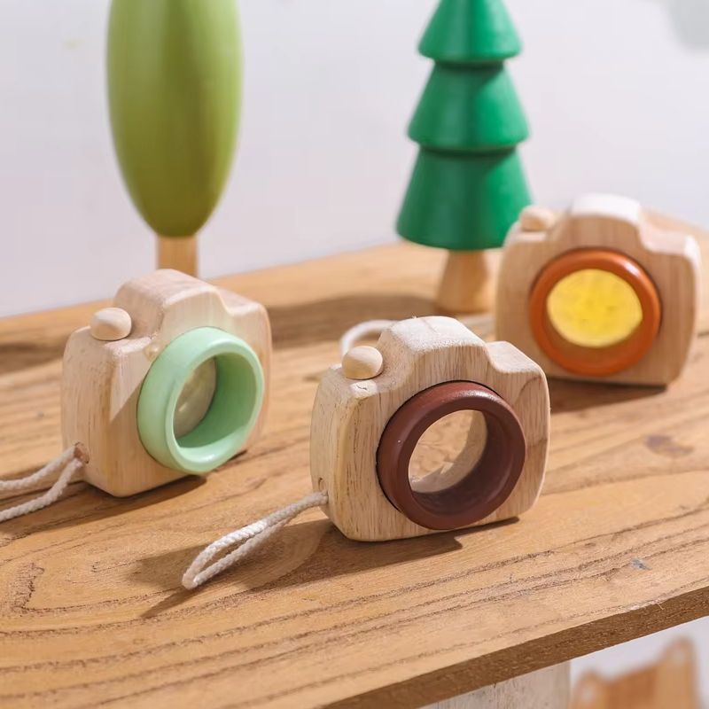 Science Toy - Hölzerne Lupe in Kameraform, leicht zu