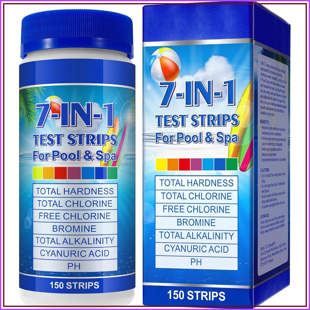 Water Testing Kit - 7-in-1 Pool-Teststreifen 150 Stück | Wassertestkit
