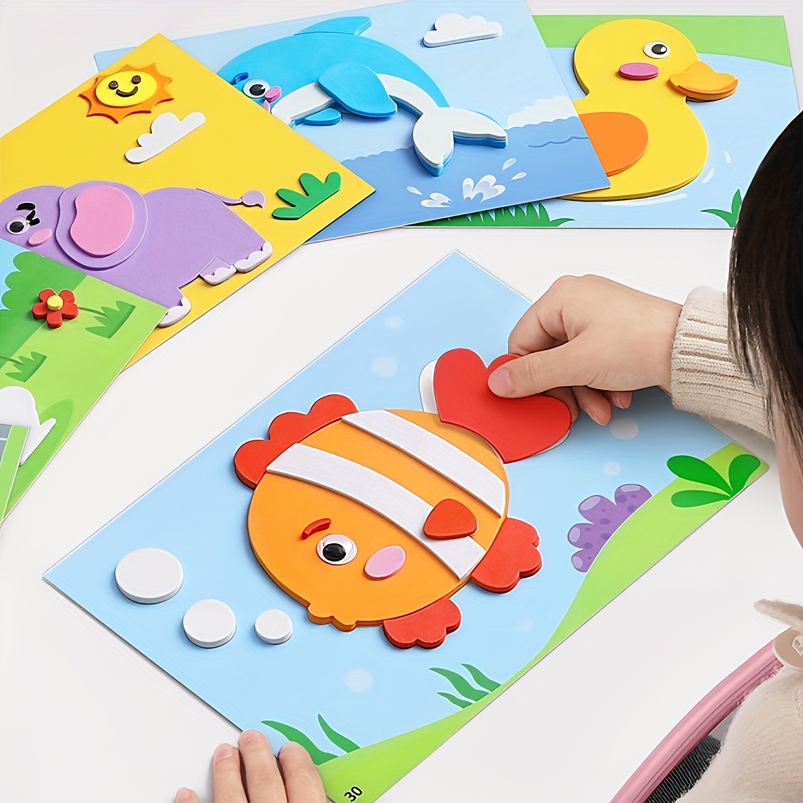 Science Project Diy - 3D-Aufkleber für Kinder, Einweg, Handgemachte EVA-Bastelaufkleber,