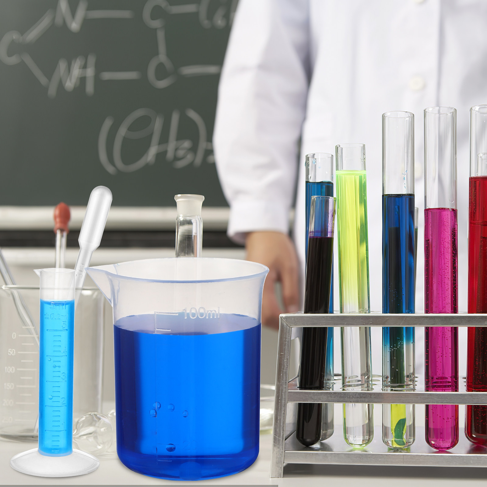 1 Set Kunststoff-Messzylinder, – Science Experiment Bewertung und Preis