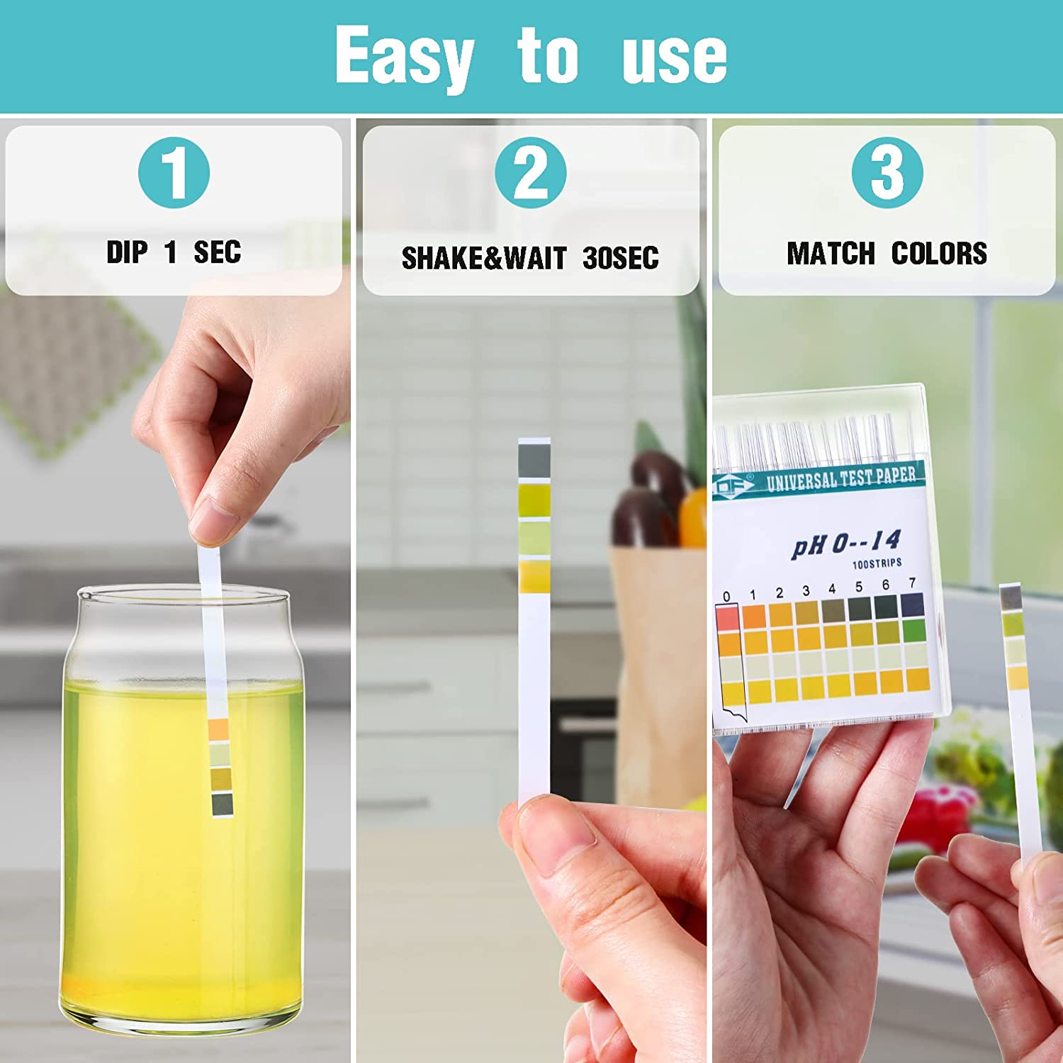 100 Streifen 0–14 PH Alkalisch – Water Testing Kit Bewertung und Preis
