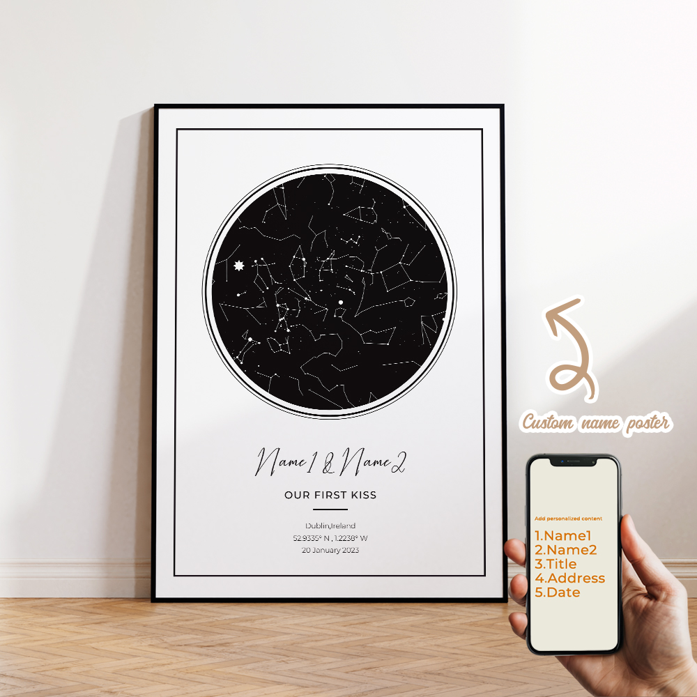 Moderne benutzerdefinierte per – Star Map Poster Bewertung und Preis