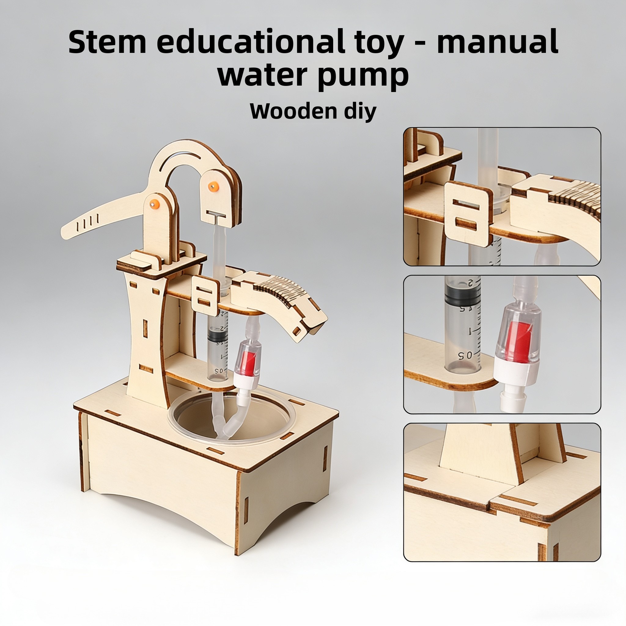 Hölzernes DIY-Handpumpenbrunne – Science Diy Model Bewertung und Preis