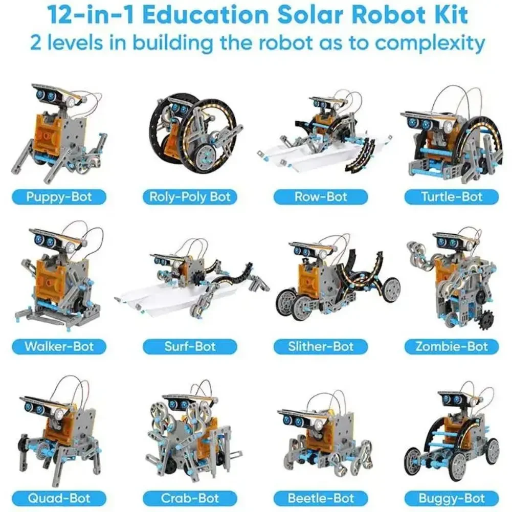 13-in-1 solarbetriebener Robot – Science Project Diy Bewertung und Preis