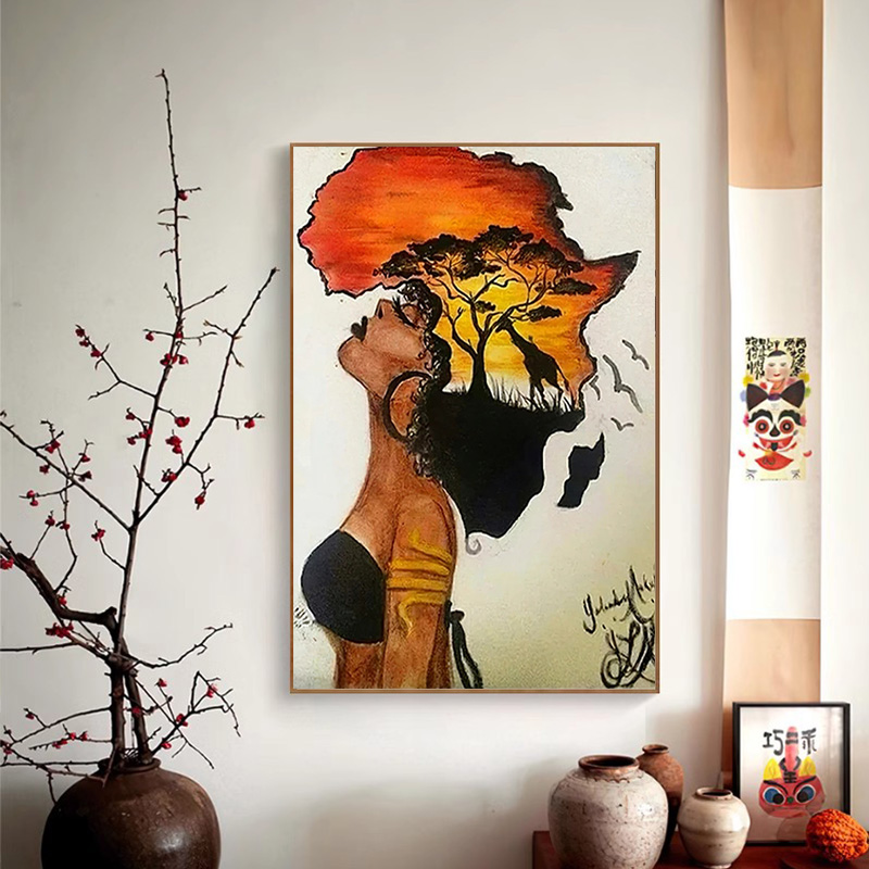 Klassische afrikanische Frau P – Star Map Poster Bewertung und Preis
